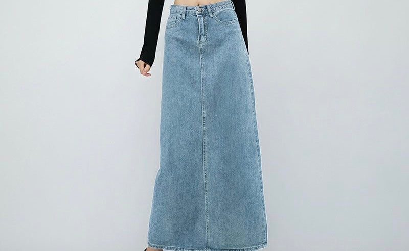 Vintage Denim A-Line Skirt