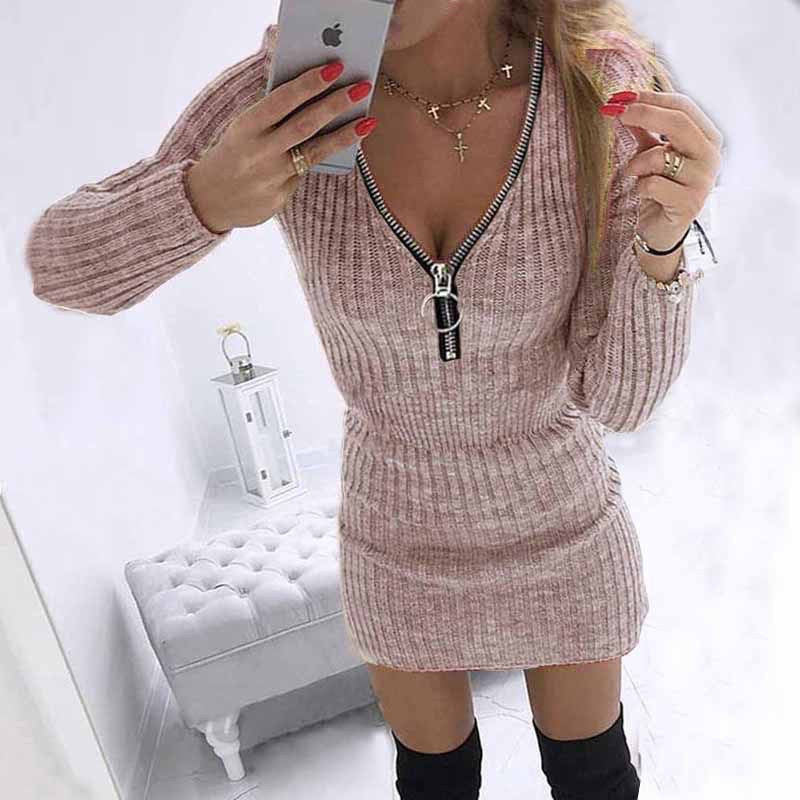 Underskirt Knit Dress Sweater